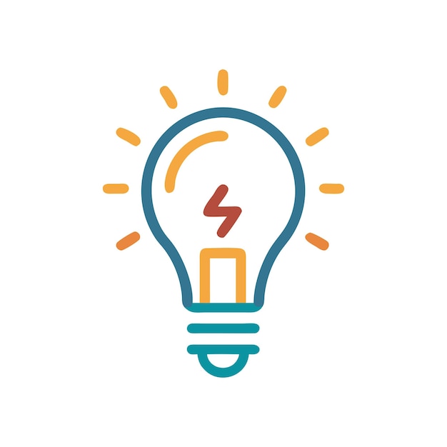 Beautiful Light Bulb technology and idea icon vector illustration