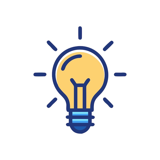 Beautiful Light Bulb technology and idea icon vector illustration