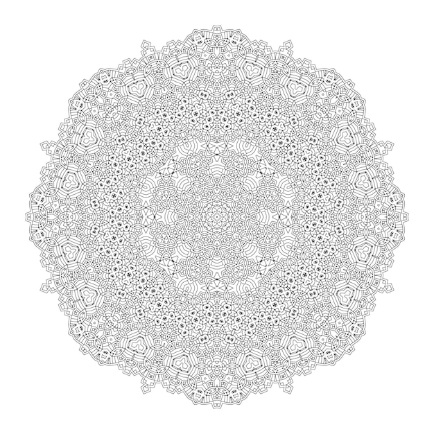 beautiful line art mandala design