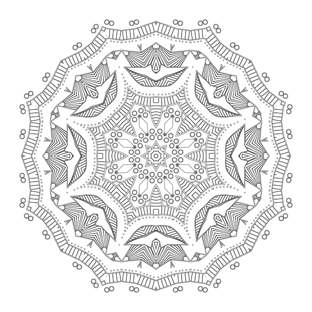 beautiful line art mandala design