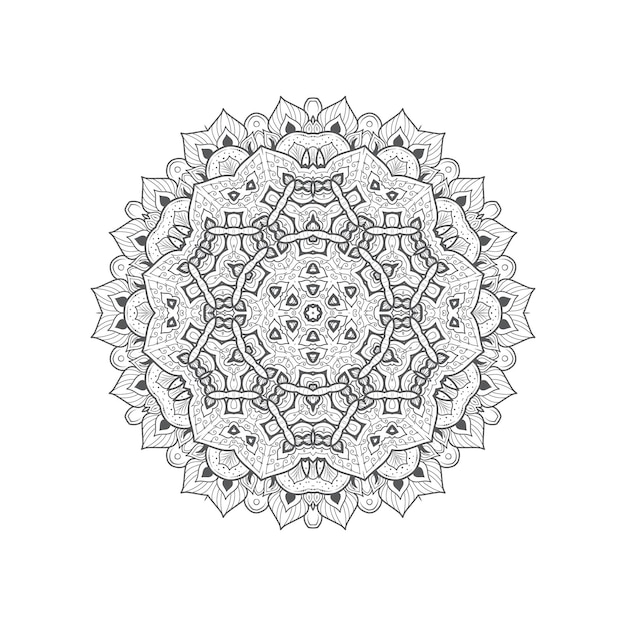 beautiful line art mandala design