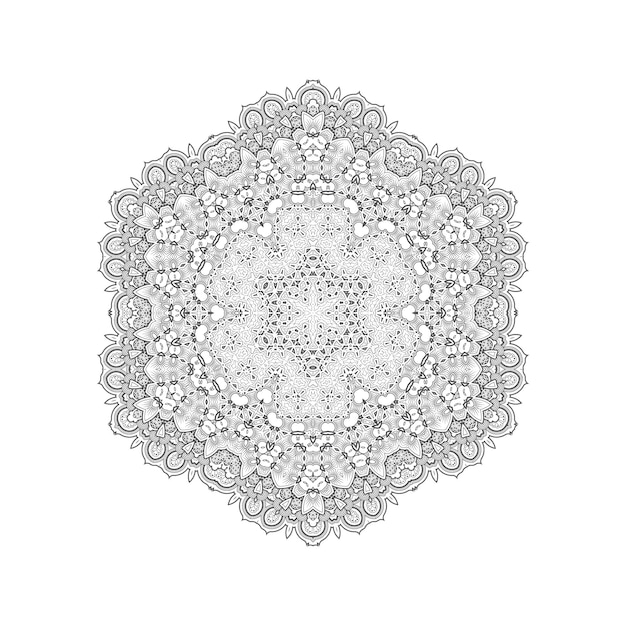 beautiful line art mandala design