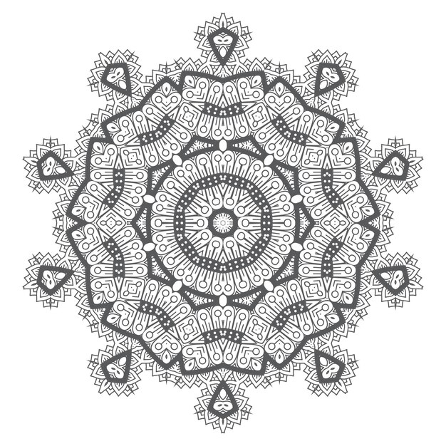 Vector beautiful line art mandala vector