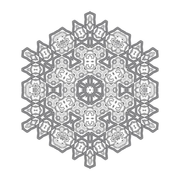 beautiful line art mandala vector