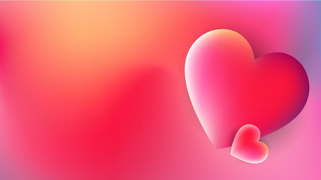 Beautiful Love Valentines Day Sale Banner Background Multipurpose 3D Heart Effect