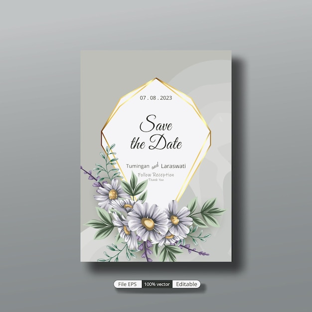 A beautiful luxury wedding invitation template that will make the party event more perfect