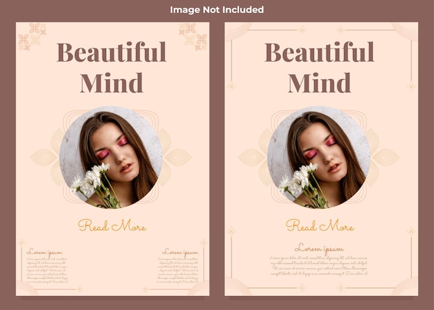 Beautiful mind flyer template collection design