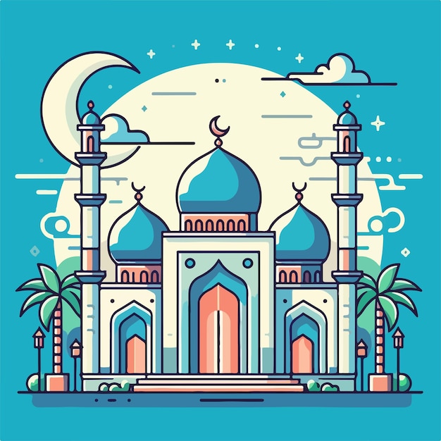 beautiful mosque vector image