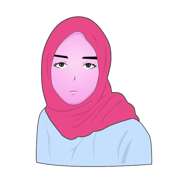 Beautiful Muslim Woman Vector