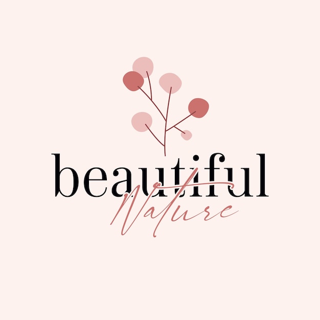 Beautiful Nature typographic slogan with Tree for t-shirt prints, posters and other uses.