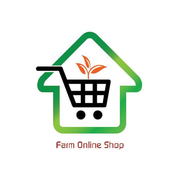 beautiful online farm and greenery shop logo