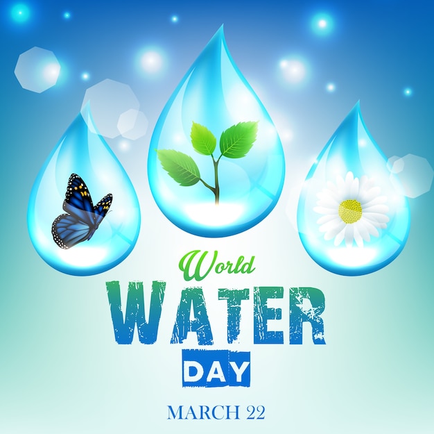 Beautiful ornament background for World Water Day