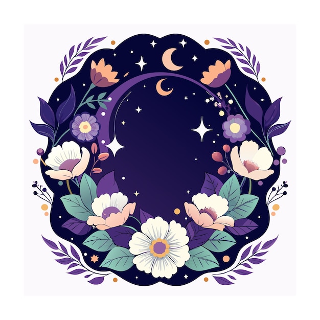 Vector beautiful ornate floral frame border vector illustration