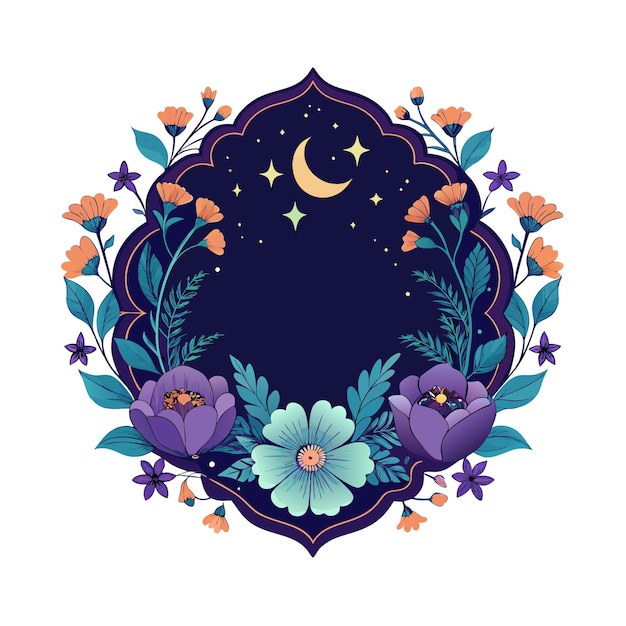 Vector beautiful ornate floral frame border vector illustration