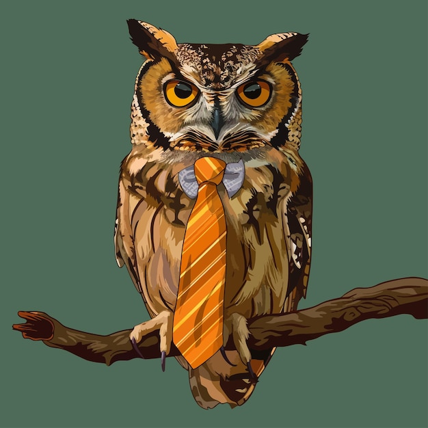 Vector beautiful owl illustration