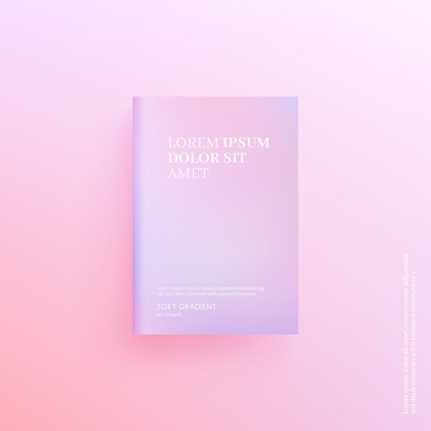 Beautiful pastel color book cover design brochure background