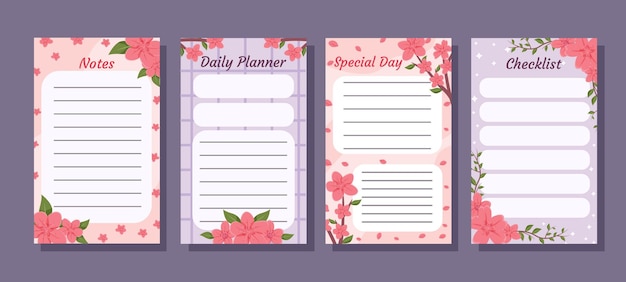 Beautiful Peach Blossom Journal Template