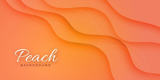 beautiful peach soft abstract banner background with fluid gradient wavy shapes vector design post