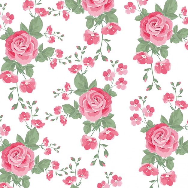 beautiful pink flower pattern