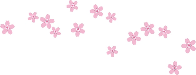 Beautiful pink Sakura Cherry Blossom illustration