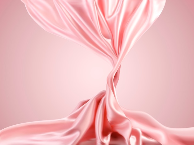 Beautiful pink satin illustration