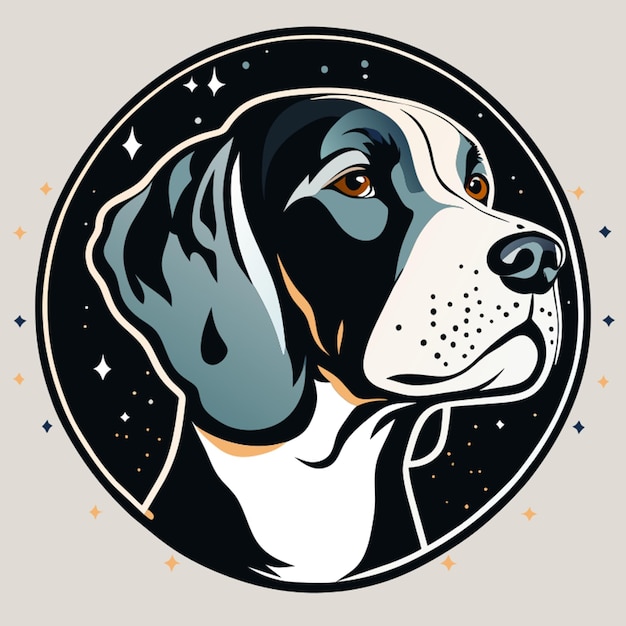 beautiful pointer whitebackground tshirtdesign vector illustration