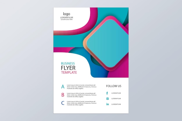 Vector beautiful professional business flyer template or brochure design