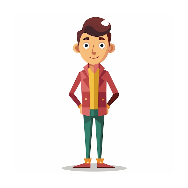 Vector beautiful professional cartoon character design vector illustration