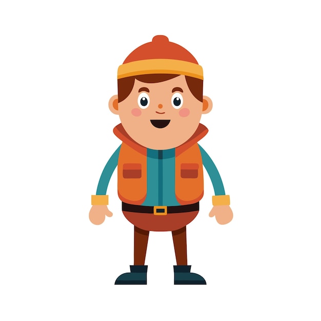 Beautiful Professional Cartoon Character Design Vector illustration