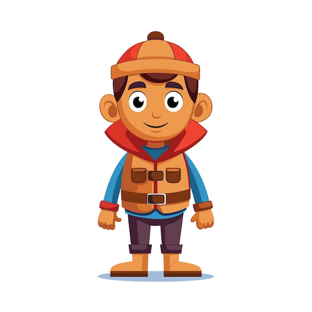 Beautiful Professional Cartoon Character Design Vector illustration