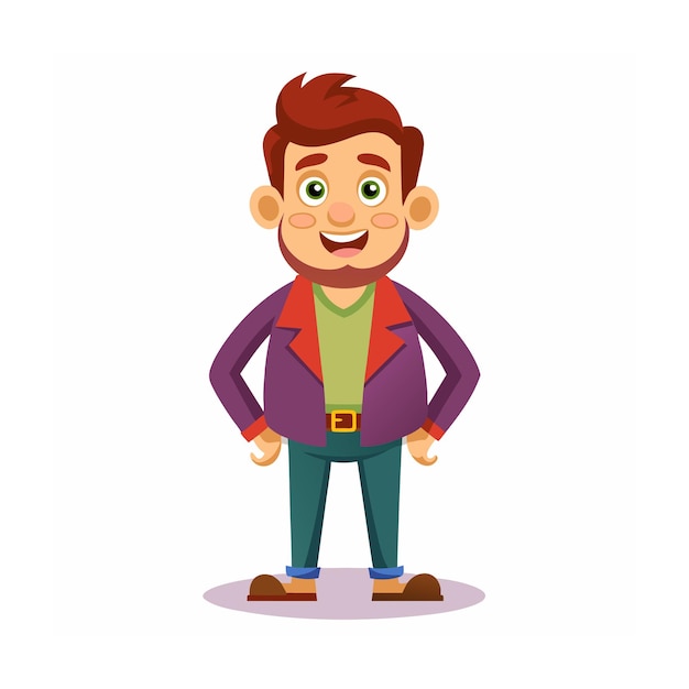 Beautiful Professional Cartoon Character Design Vector illustration