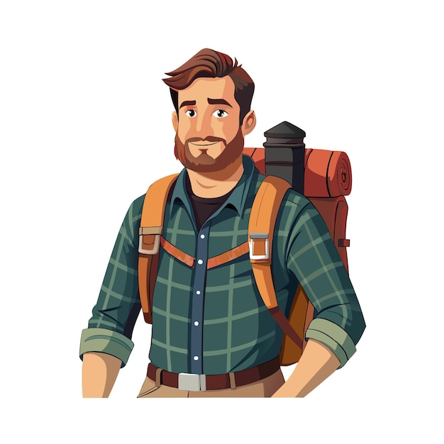 Vector beautiful professional man character vector illustration