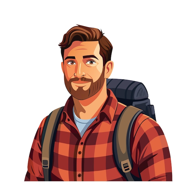 Beautiful Professional Man Character Vector Illustration