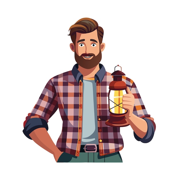 Beautiful Professional Man Character Vector Illustration