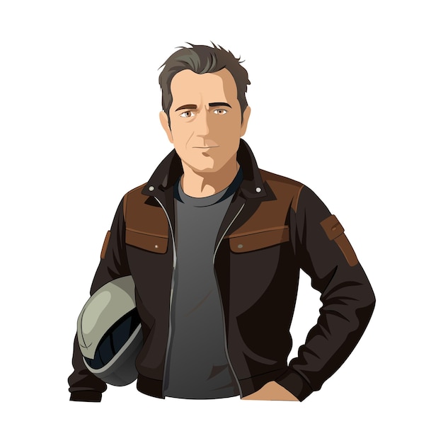 Beautiful Professional Man Character Vector Illustration