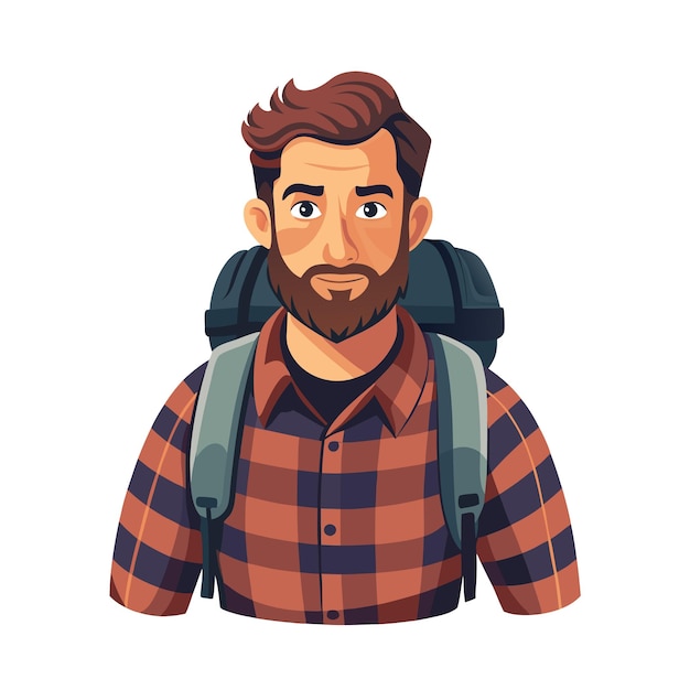 Beautiful Professional Man Character Vector Illustration