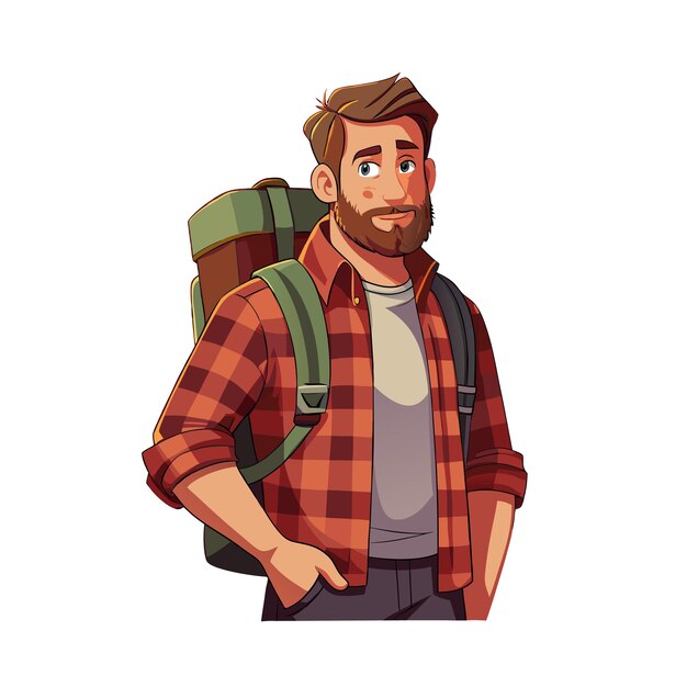 Vector beautiful professional man character vector illustration