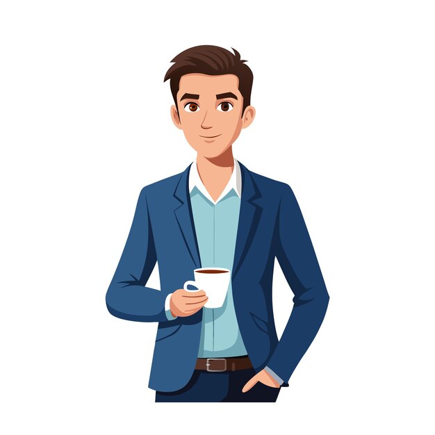 Vector beautiful professional man character vector illustration