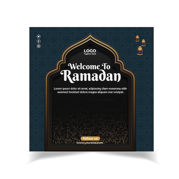 Beautiful Ramadan background design