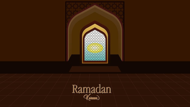 Beautiful Ramadan kareem background with pattern vector graphics design