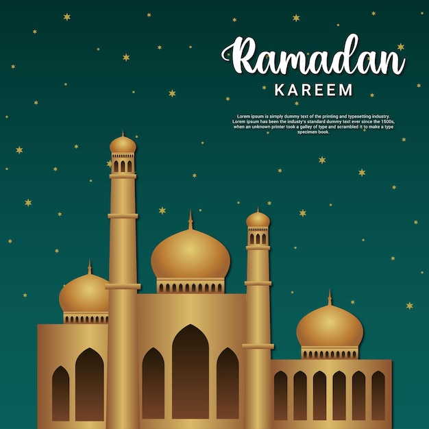 Beautiful ramadan kareem design template