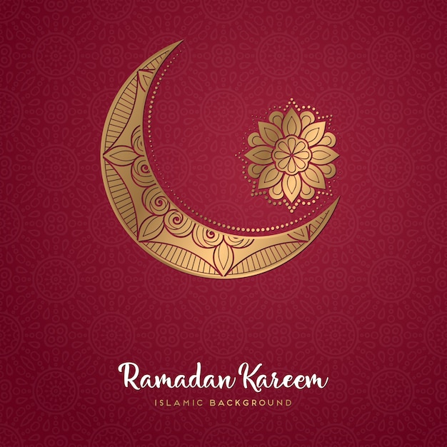 Beautiful ramadan kareem design with mandala