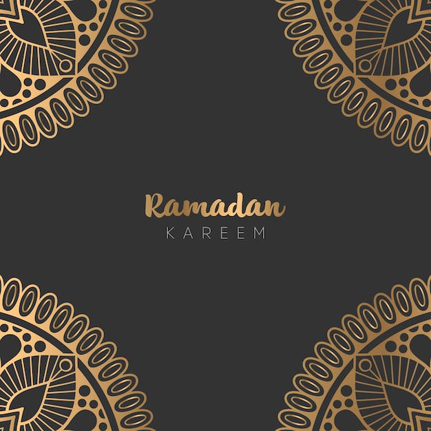 Beautiful ramadan kareem greeting card design