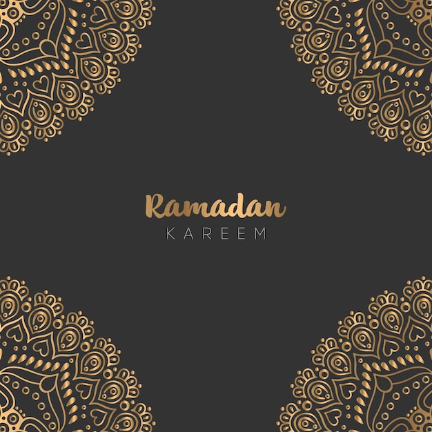 Beautiful ramadan kareem greeting card design