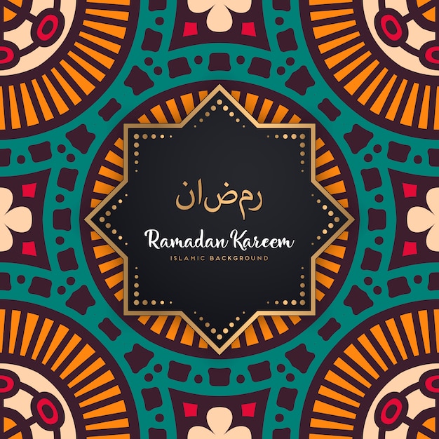 Beautiful ramadan kareem seamless pattern mandala background