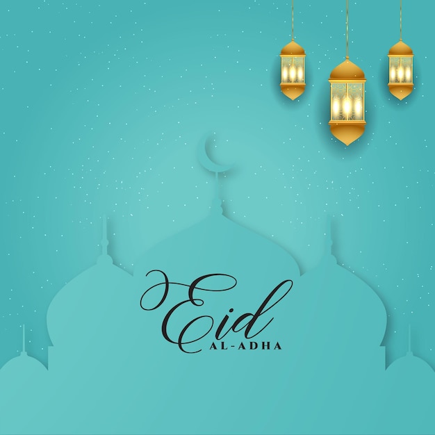 beautiful realistic eid mubarak social media banner template