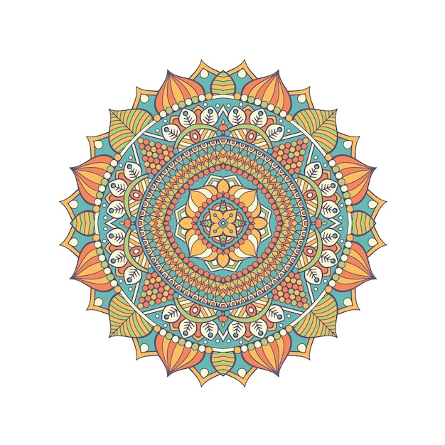 Beautiful Realistic Luxury mandala ornament design with geometric circle element made in vector