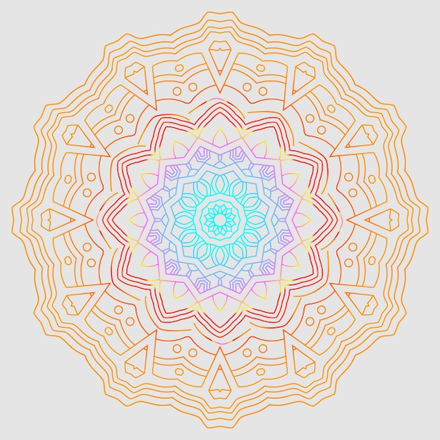 Beautiful Realistic Luxury mandala ornament design with geometric circle element made in vector