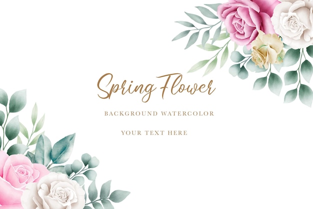 beautiful roses invitation card template