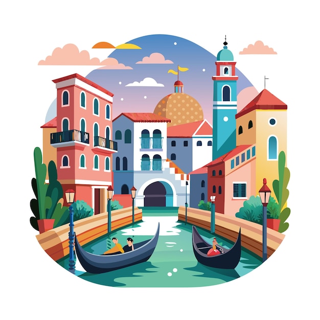 Beautiful Scenery vector illustration concepts inspired from popular places on earth